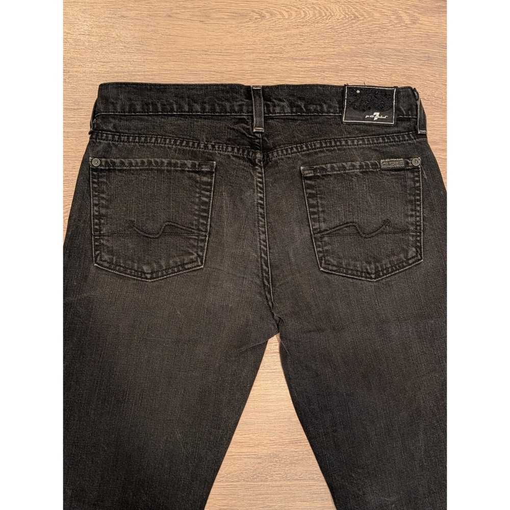 7 For All Mankind Black Wash Bootcut Jeans size 30 - Picture 4 of 10